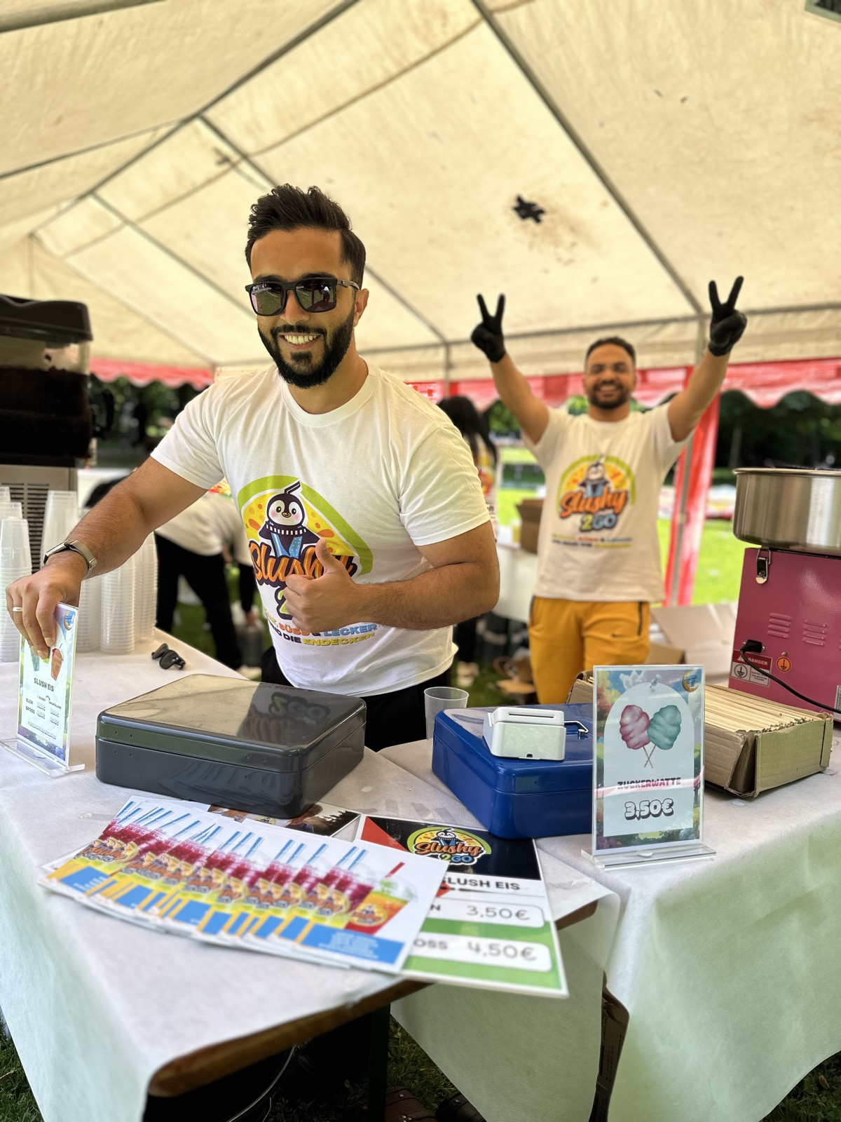 Slushy2Go Stand mit klarer Preiskommunikation